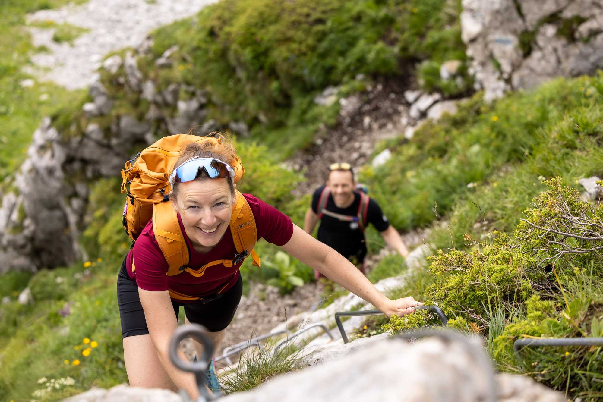 Alpines Blumenmeer auf der Wanderung zur Tour d'Aï