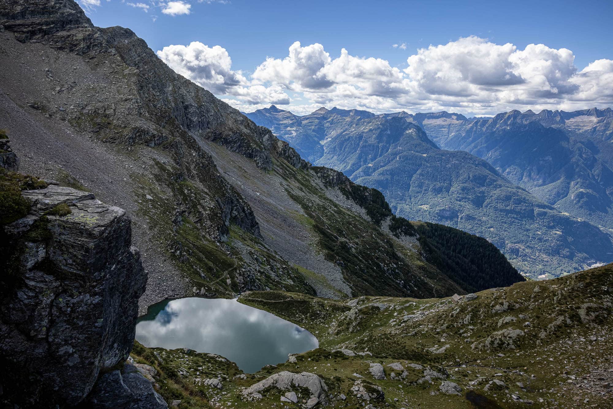 Mirror image of a hike. Wild, wide and lonely.