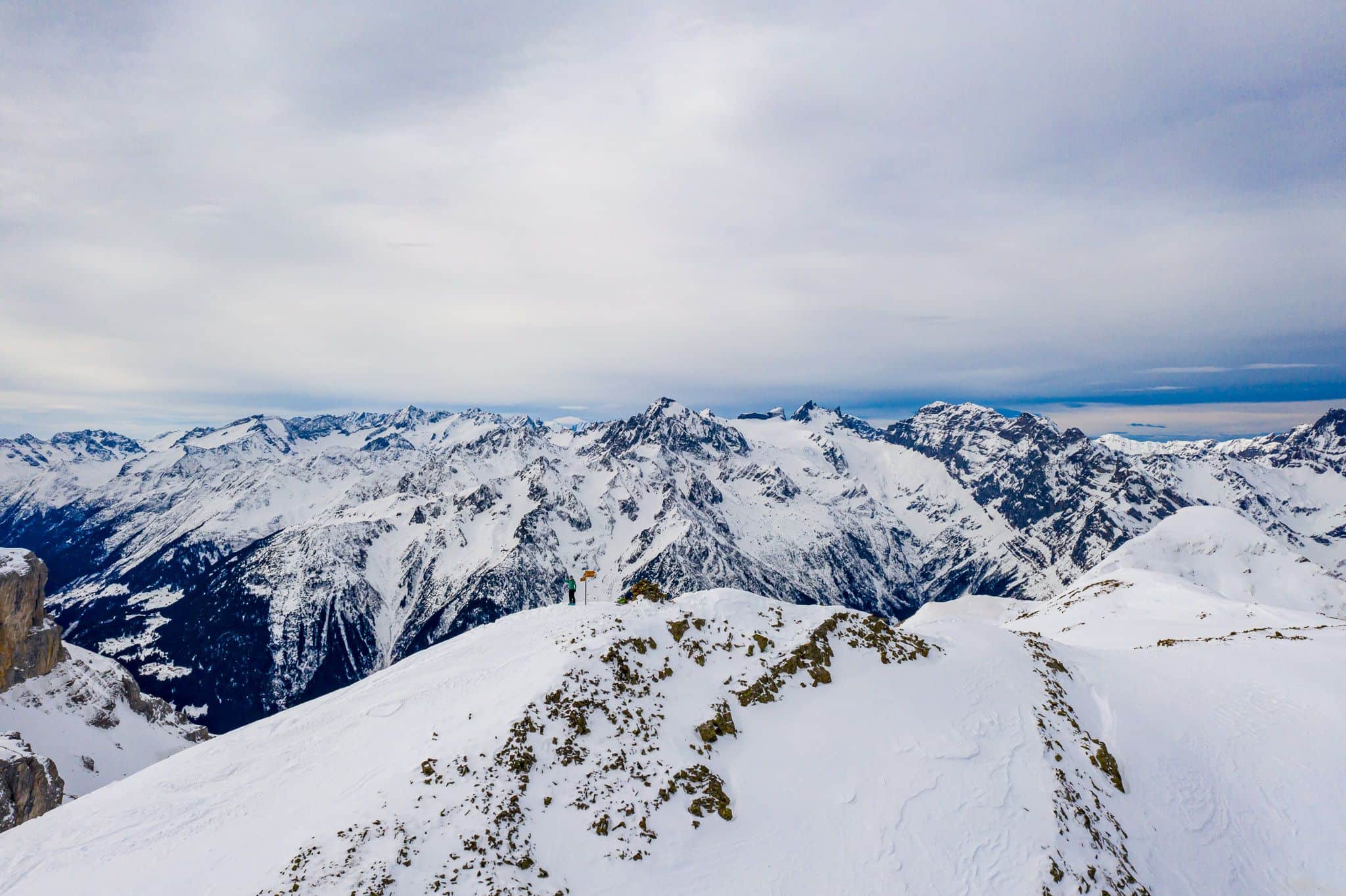 Small human, big mountain world.
