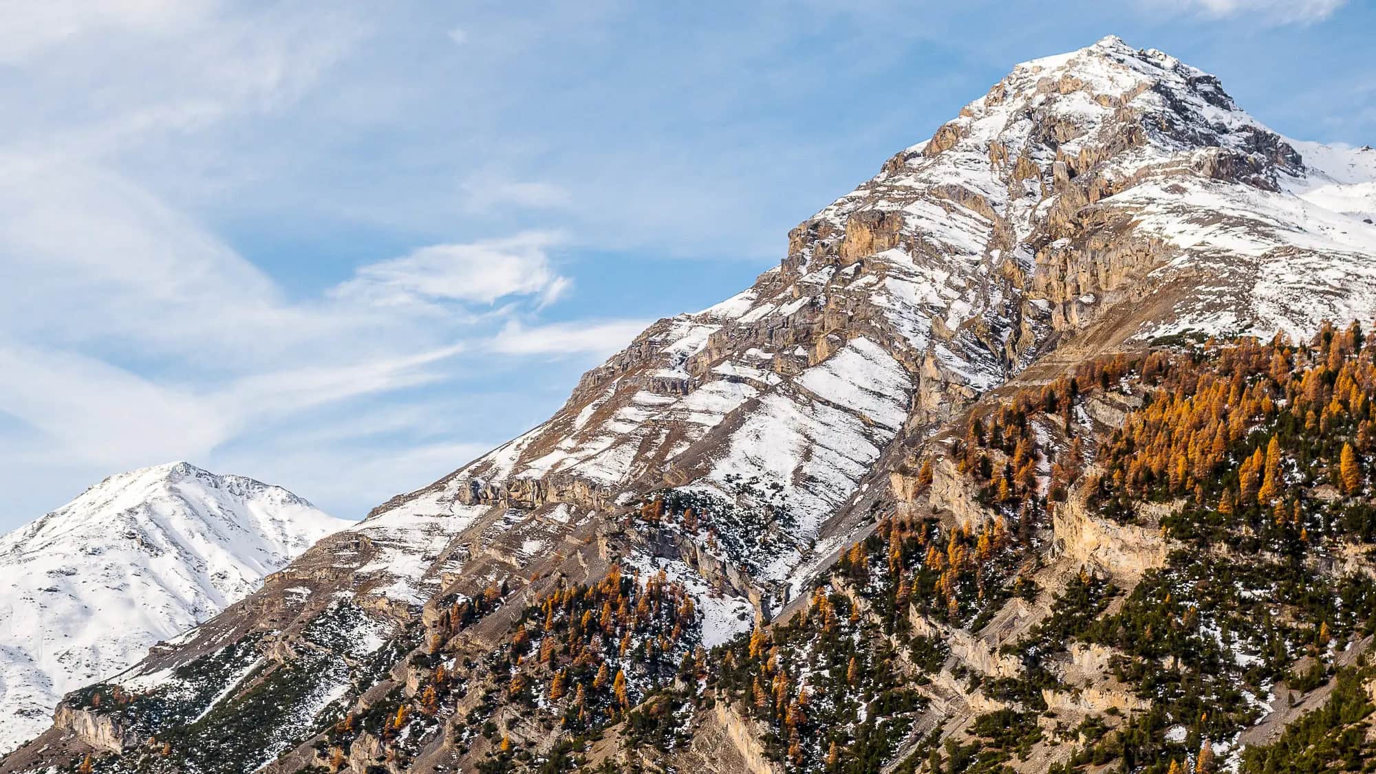 Engadine mountains imn autumn