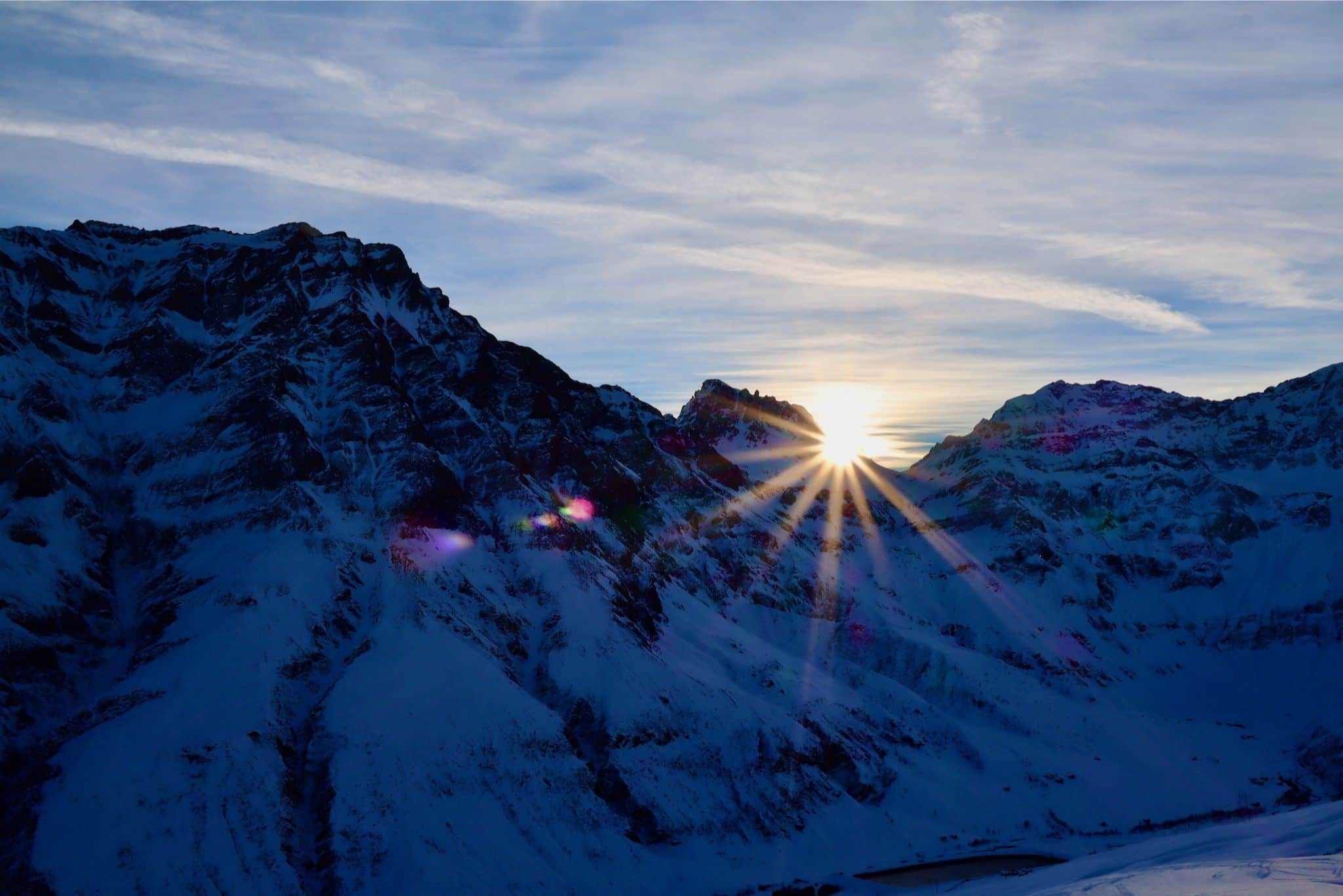 First sunrays over the Safiental