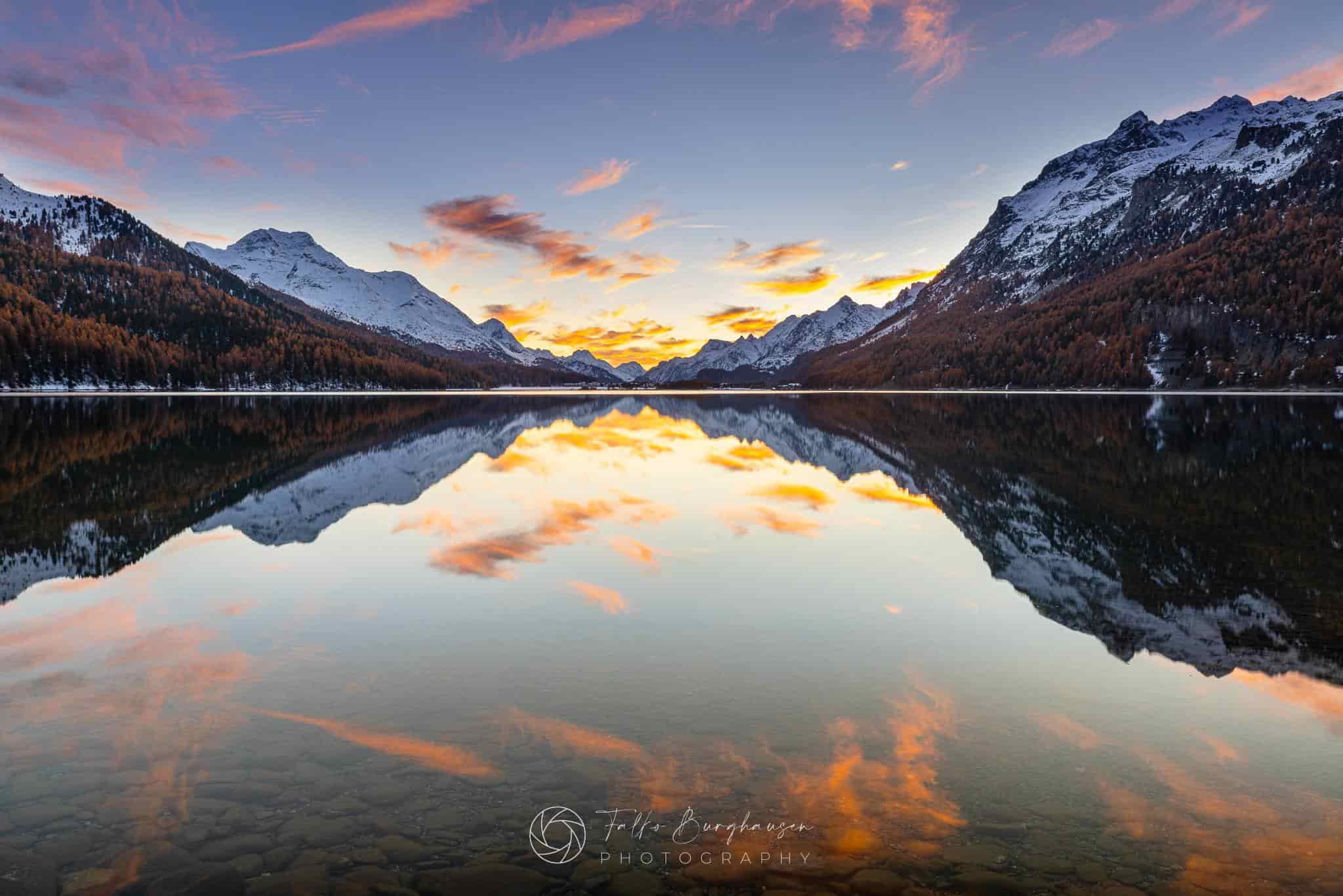 Fire sky of the Engadine